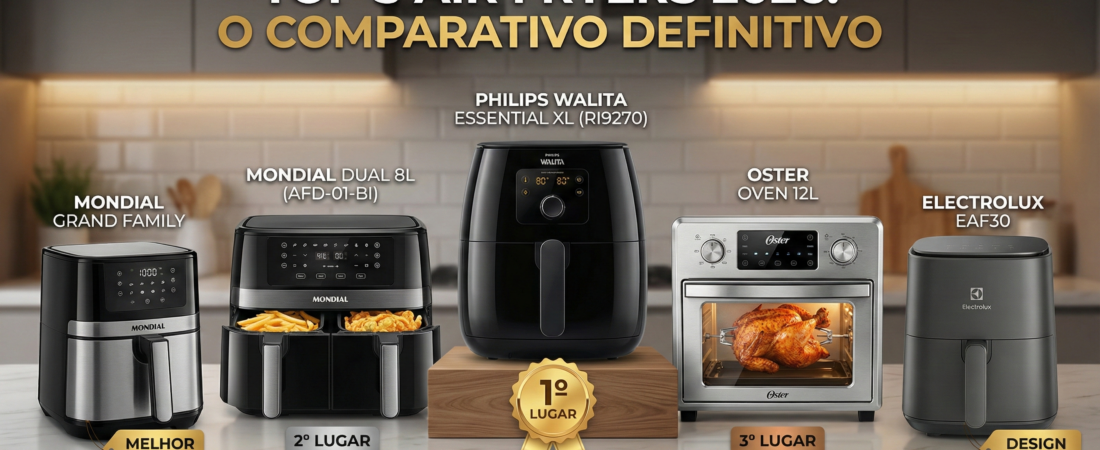 O Grande Comparativo: Qual a Melhor Air Fryer para comprar em 2026? (Top 5)