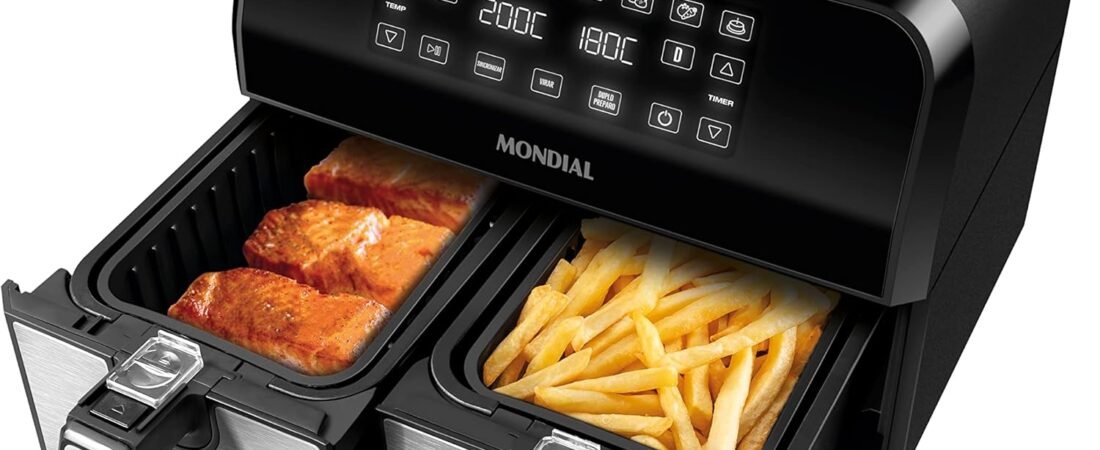 Air Fryer Mondial Dual 8L (AFD-01-BI) vale a pena? O fim da comida fria (2026)