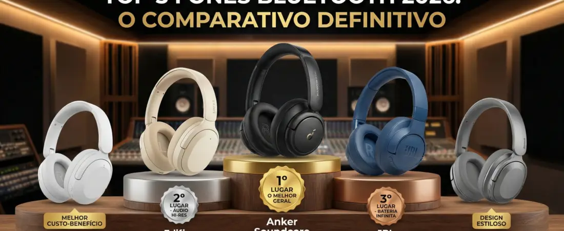 O Grande Comparativo: Qual o Melhor Fone de Ouvido para comprar em 2026? (Top 5)